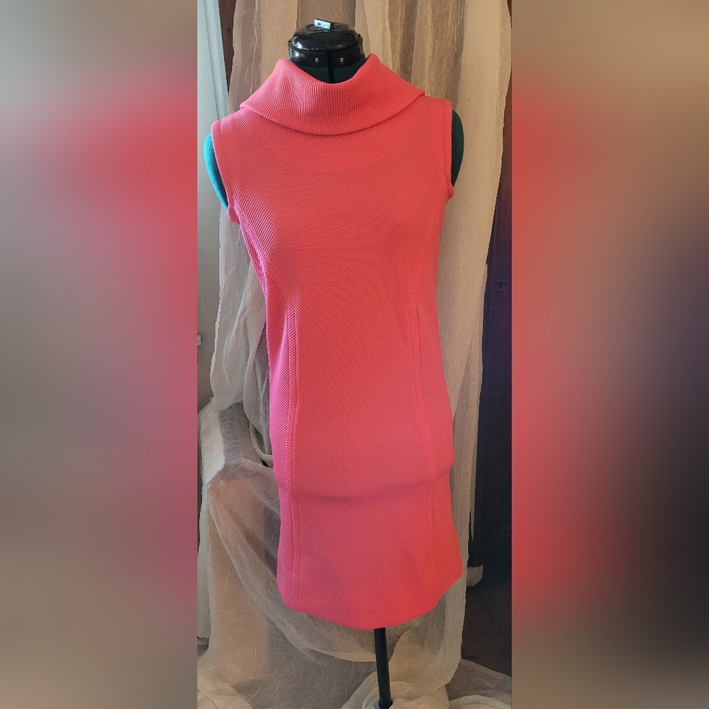 Vintage 1970s Carlette Coral Sleeveless Midi ~ Carol Brady Dress